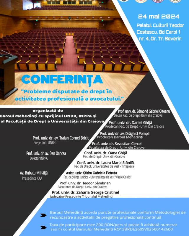 Poster Conferinta 24 mai 2024